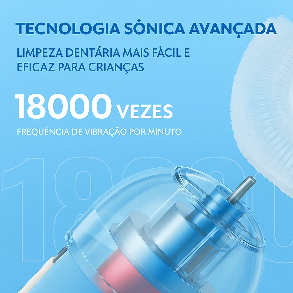 Tecnologia sónica avançada — 18 000 vibrações por minuto